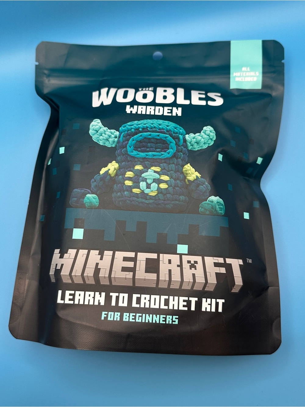 Woobles Minecraft Warden Learn to Crochet Kit for Beginners Amigurumi NEW